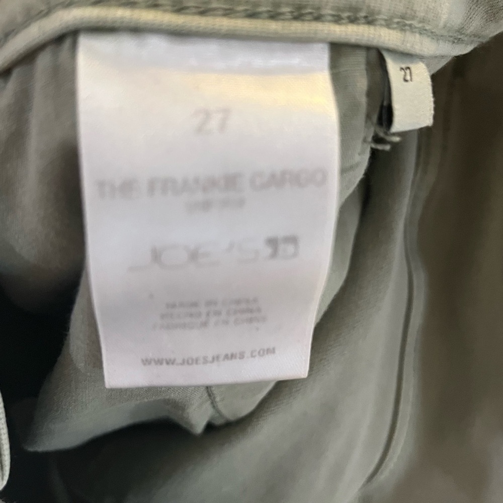 Joe’s The Frankie Cargo Pants-green khaki, size 27 - Picture 6 of 8